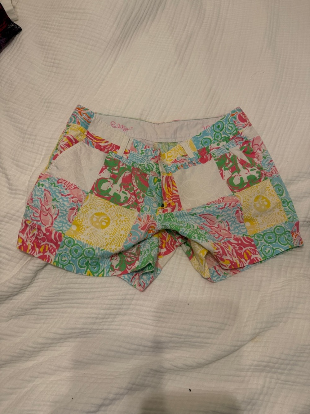 Lilly Pulitzer Multicolor Patchwork Shorts size 10